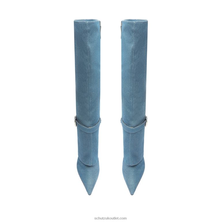 UK Schutz Jorian Up Casual Nappa & Denim Boot Blue& Summer Jeans 806T8745