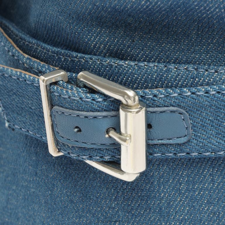 UK Schutz Jorian Up Casual Nappa & Denim Boot Blue& Summer Jeans 806T8745