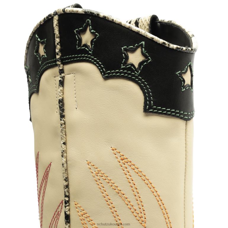 UK Schutz Maryana Block Casual West Atanado Prime Leather Boot Black 806T8793