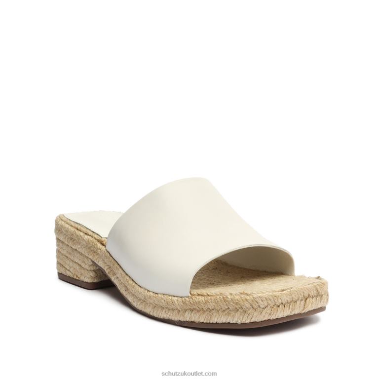 UK Schutz Corah Atanado Leather Sandal White 806T8143