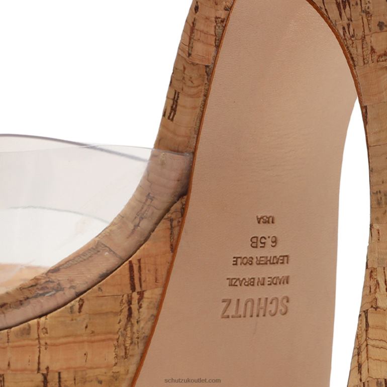 UK Schutz Haila Vinyl & Cork Sandal Natural Cork 806T8148