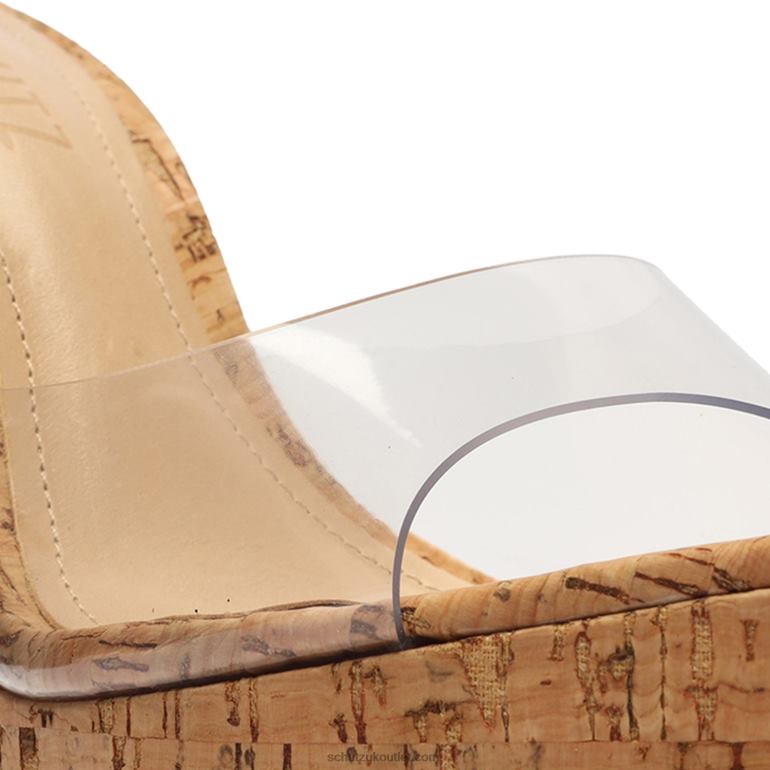 UK Schutz Haila Vinyl & Cork Sandal Natural Cork 806T8148