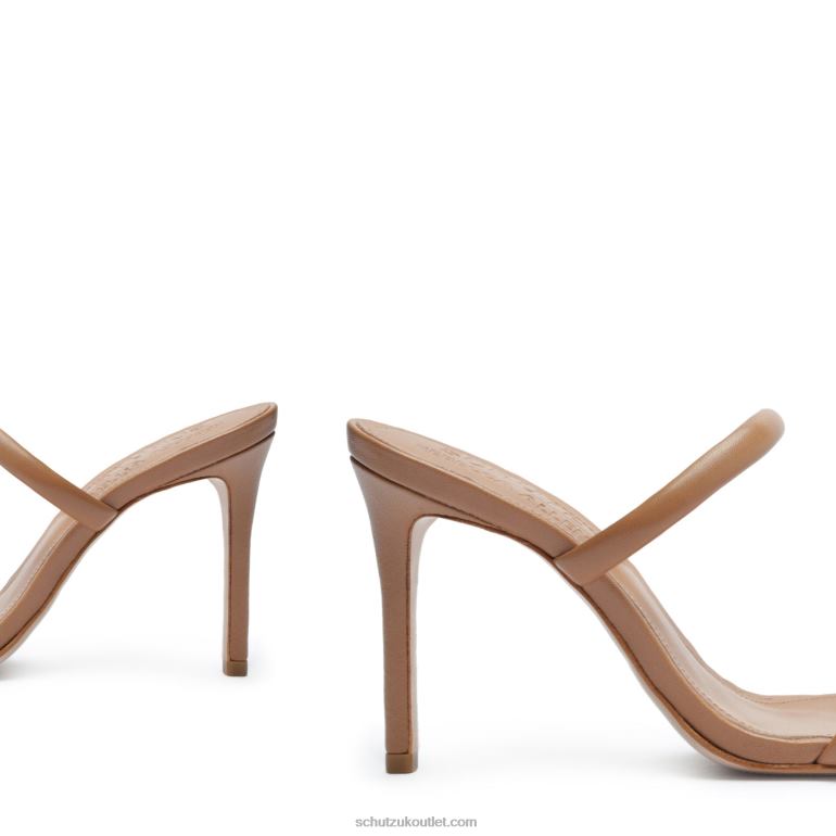 UK Schutz Taliah Rebecca Allen Nappa Leather Sandal Nude III 806T8287