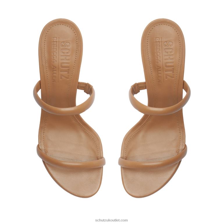 UK Schutz Taliah Rebecca Allen Nappa Leather Sandal Nude III 806T8287