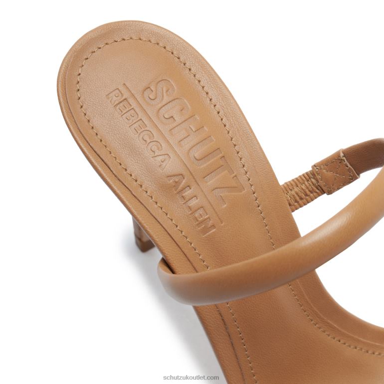 UK Schutz Taliah Rebecca Allen Nappa Leather Sandal Nude III 806T8287
