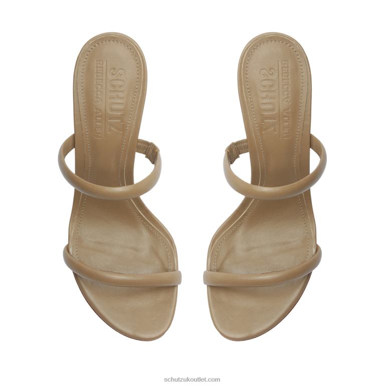 UK Schutz Taliah Rebecca Allen Nappa Leather Sandal Nude II 806T8284