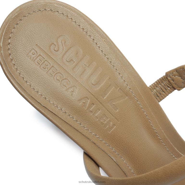 UK Schutz Taliah Rebecca Allen Nappa Leather Sandal Nude II 806T8284