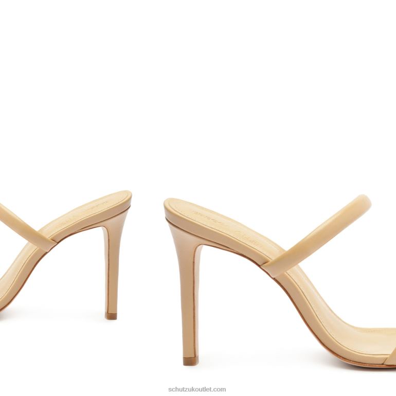 UK Schutz Taliah Rebecca Allen Nappa Leather Sandal Nude IV 806T8285