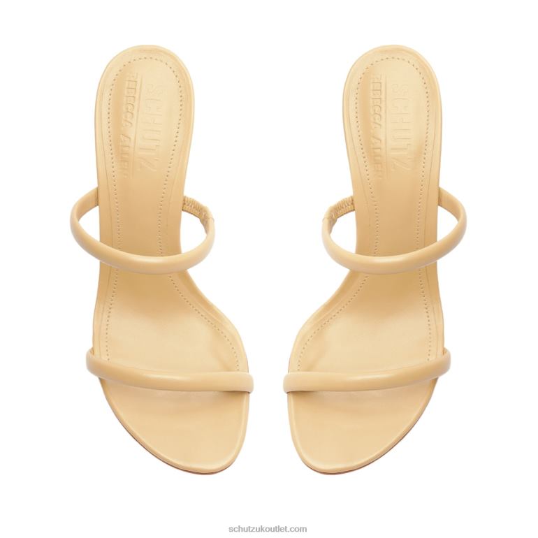 UK Schutz Taliah Rebecca Allen Nappa Leather Sandal Nude IV 806T8285