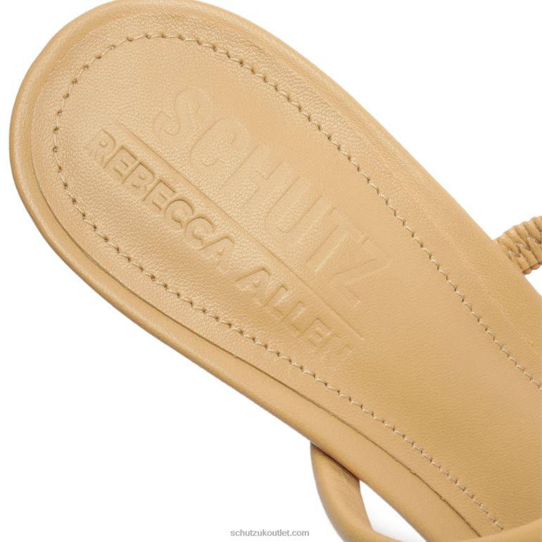 UK Schutz Taliah Rebecca Allen Nappa Leather Sandal Nude IV 806T8285