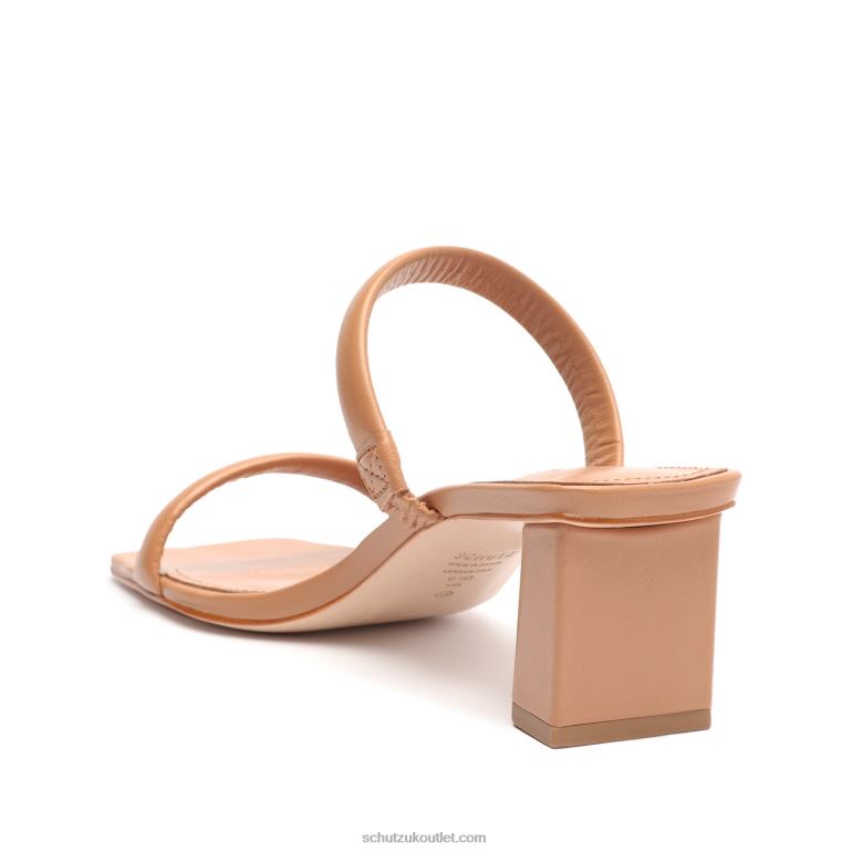 UK Schutz Ully Lo Rebecca Allen Nappa Leather Sandal Nude III 806T8201