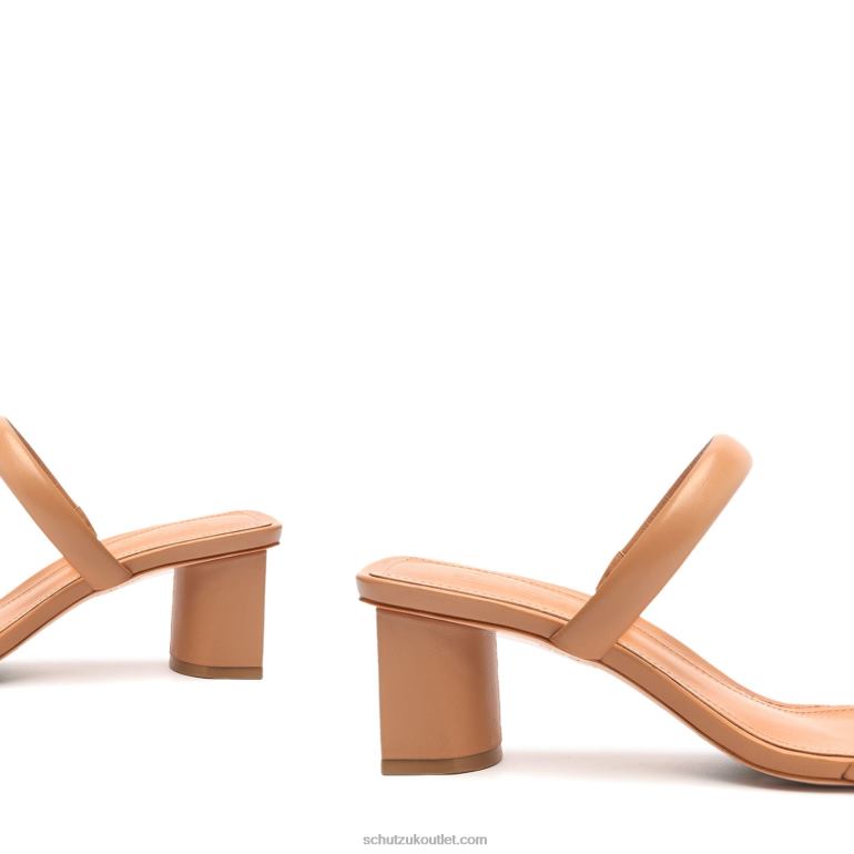 UK Schutz Ully Lo Rebecca Allen Nappa Leather Sandal Nude III 806T8201