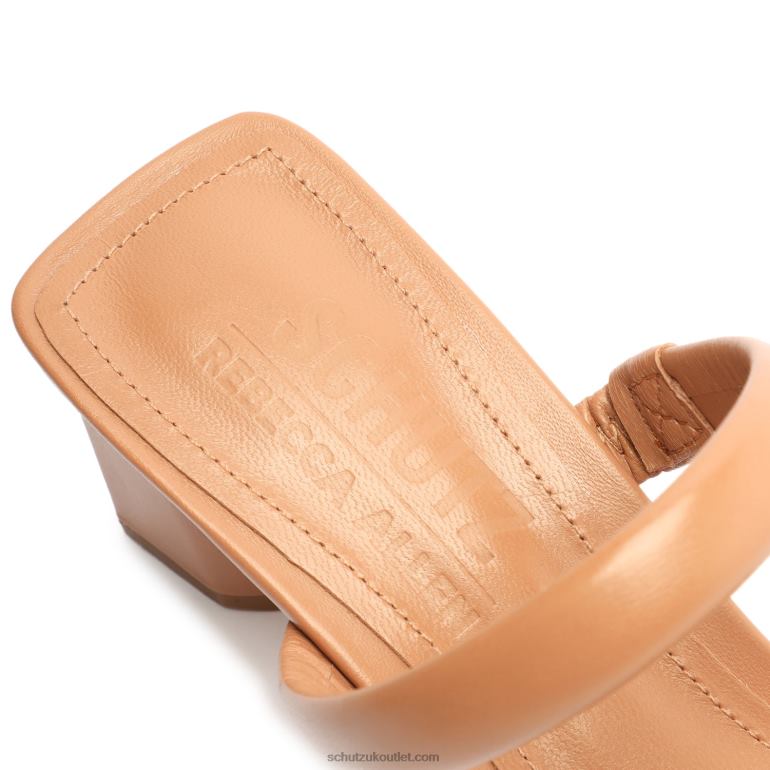 UK Schutz Ully Lo Rebecca Allen Nappa Leather Sandal Nude III 806T8201