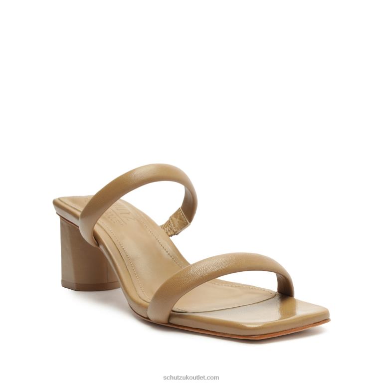 UK Schutz Ully Lo Rebecca Allen Nappa Leather Sandal Nude II 806T8204