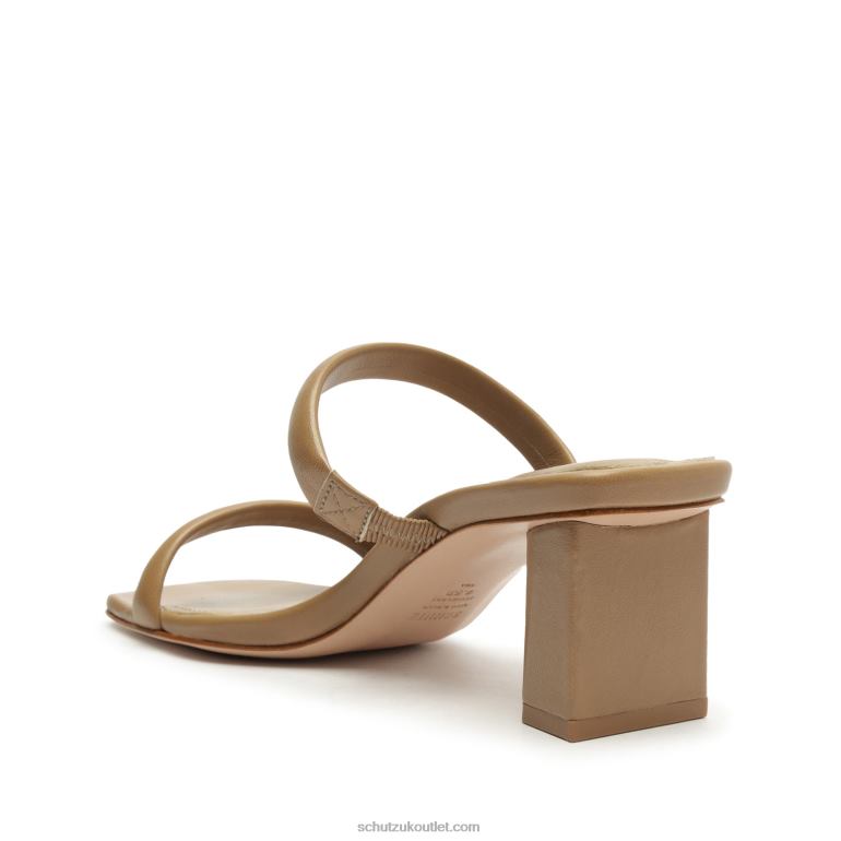 UK Schutz Ully Lo Rebecca Allen Nappa Leather Sandal Nude II 806T8204