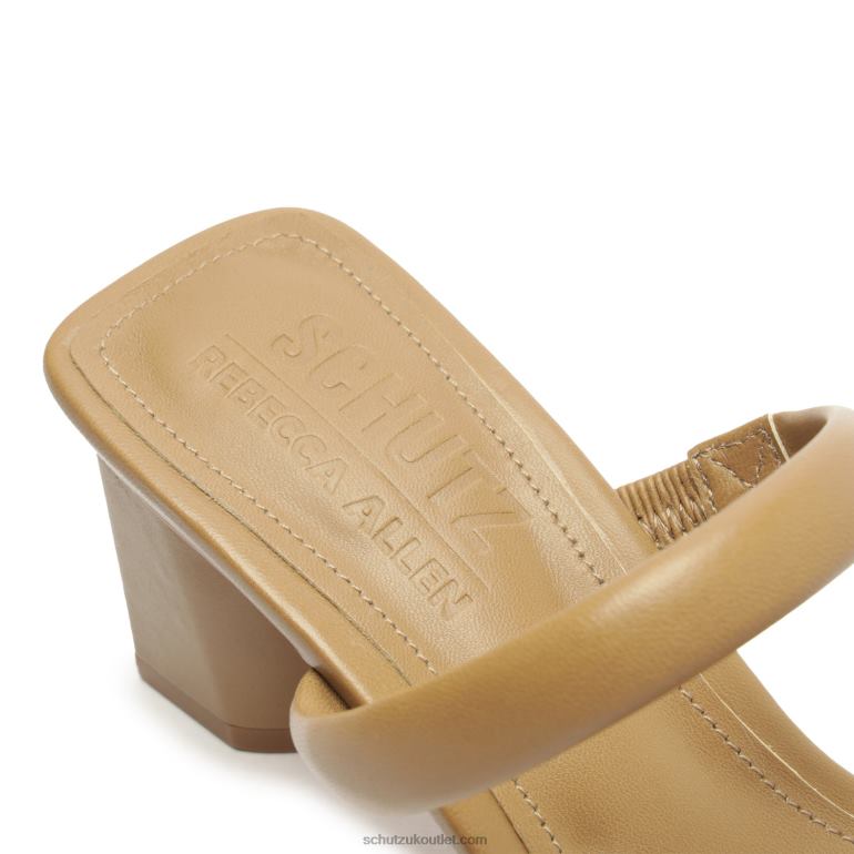UK Schutz Ully Lo Rebecca Allen Nappa Leather Sandal Nude II 806T8204