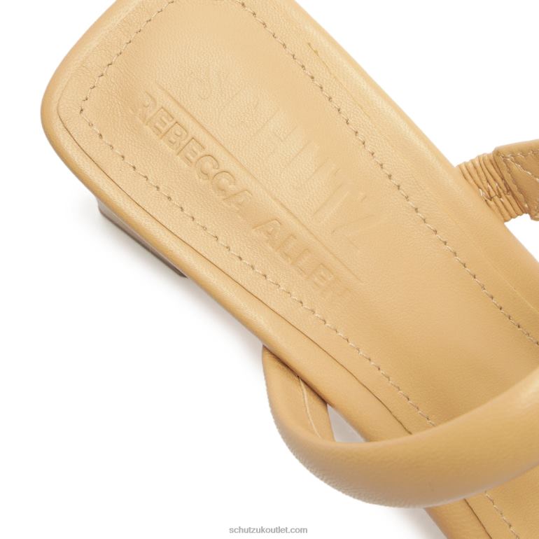 UK Schutz Ully Lo Rebecca Allen Nappa Leather Sandal Nude IV 806T8206