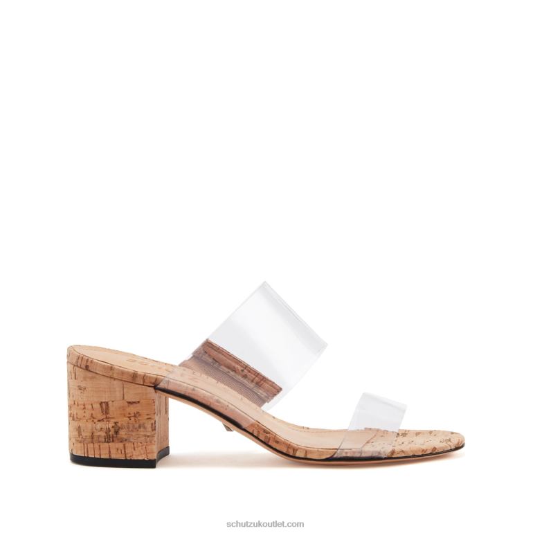 UK Schutz Victorie Cork & Vinyl Sandal Natural Cork 806T8106