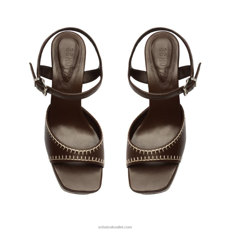 UK Schutz Lenne Indie Nappa Leather Sandal New Bison 806T8653