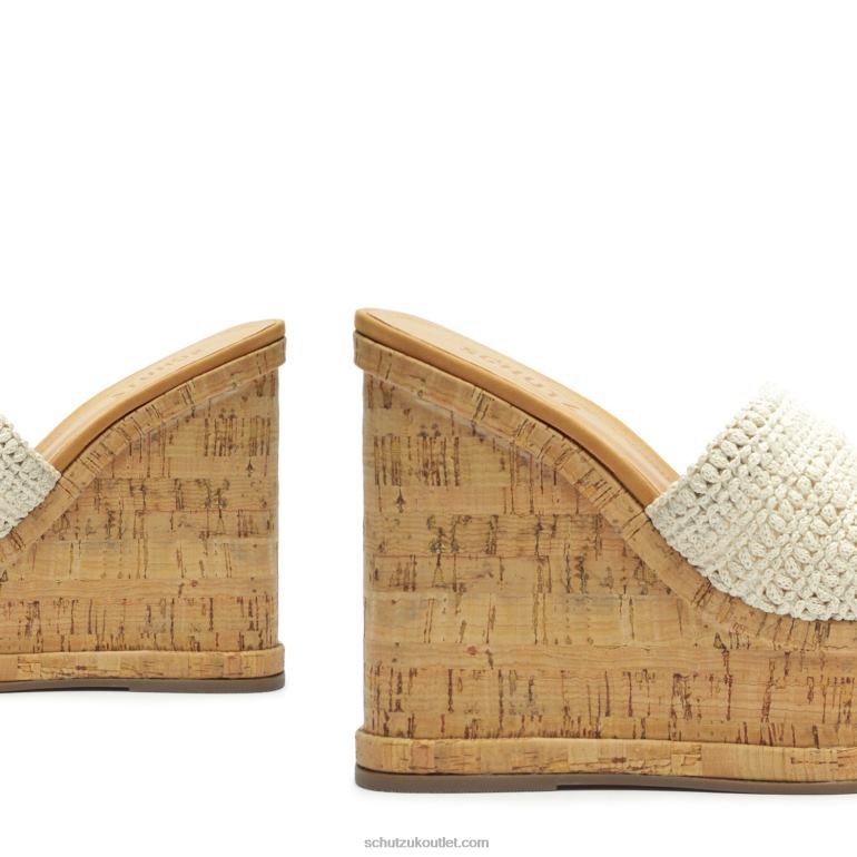 UK Schutz Dalle Casual Tira Leather Sandal Cru Ivory 806T8476