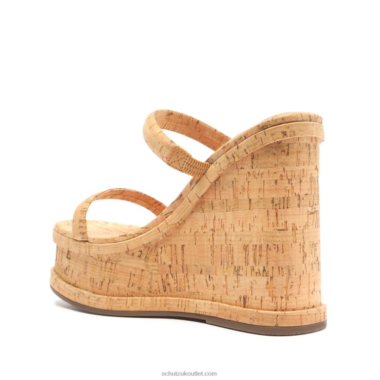 UK Schutz Ully Casual Cork Sandal Natural 806T8463