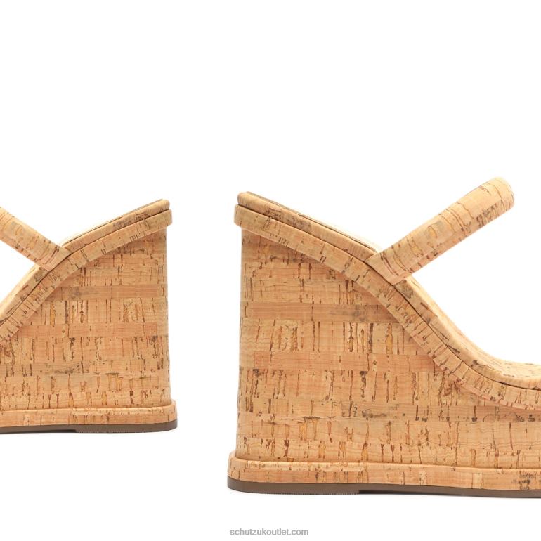 UK Schutz Ully Casual Cork Sandal Natural 806T8463