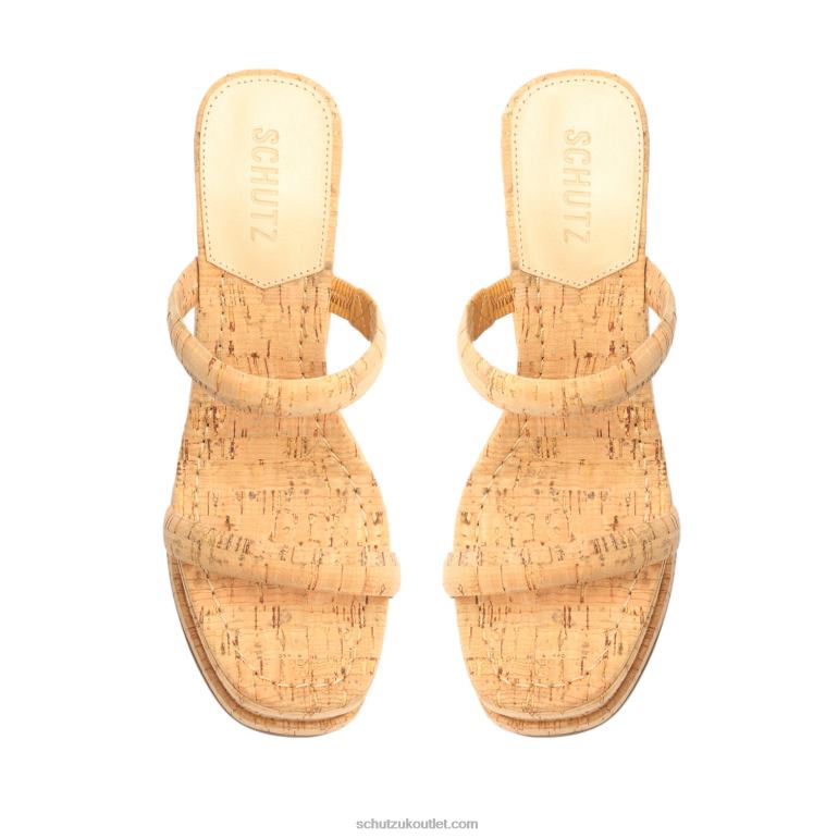 UK Schutz Ully Casual Cork Sandal Natural 806T8463